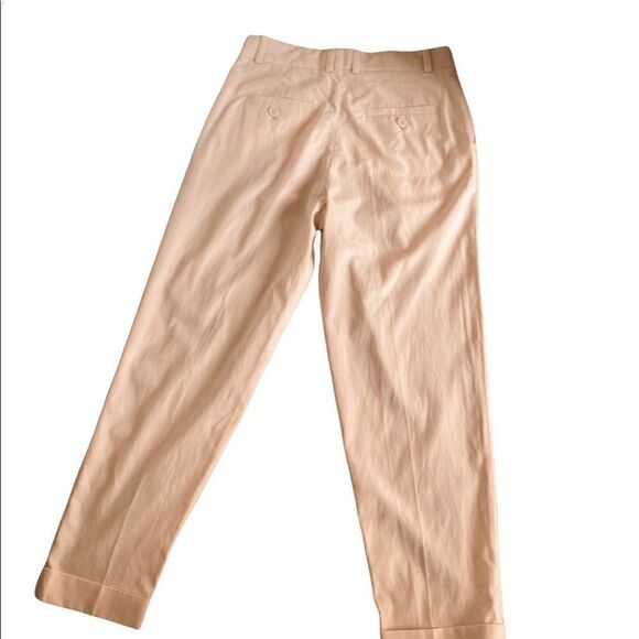 COS High Waisted Wide Leg Tapered Khaki Cotton Pants Size 2 - Picture 2 of 4